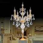 Modern Crystal  Glass Chandelier Bedside Table Lights Indoor Candle Desk Lamp