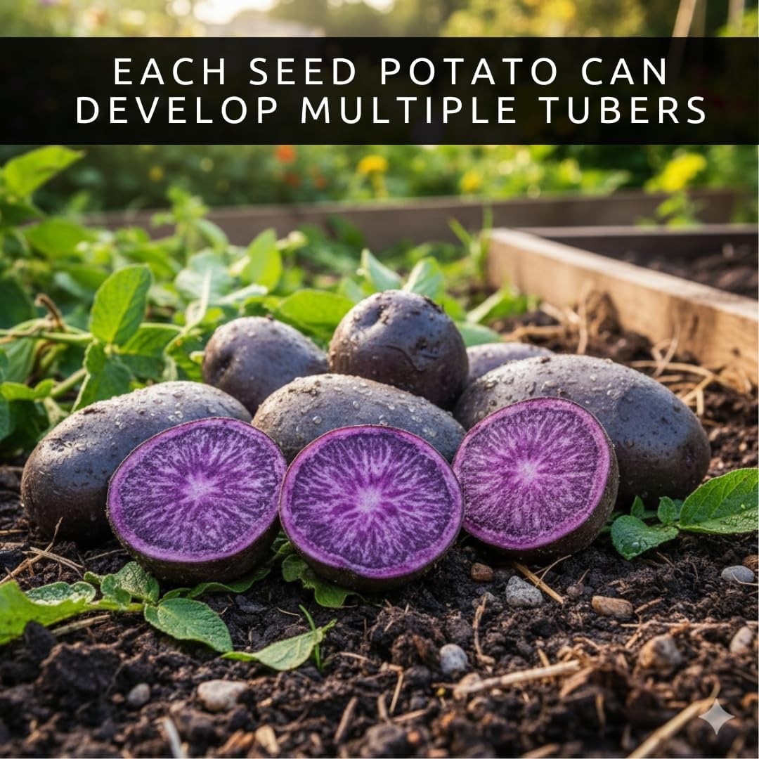 Fingerling Seed Potatoes Variety Pack | Red, Yellow & Purple (3