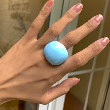 Colorful Rings Resin Acrylic Smooth Geometric Round Finger Jewelry Gifts