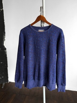 Barbour White Mountaineering Herren blau gemustertes Sweatshirt mit Rundhalsa...