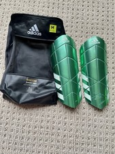 adidas Ghost Pro Soccer Shin Guards Medium Green Slip-in Shield Foam Plastic