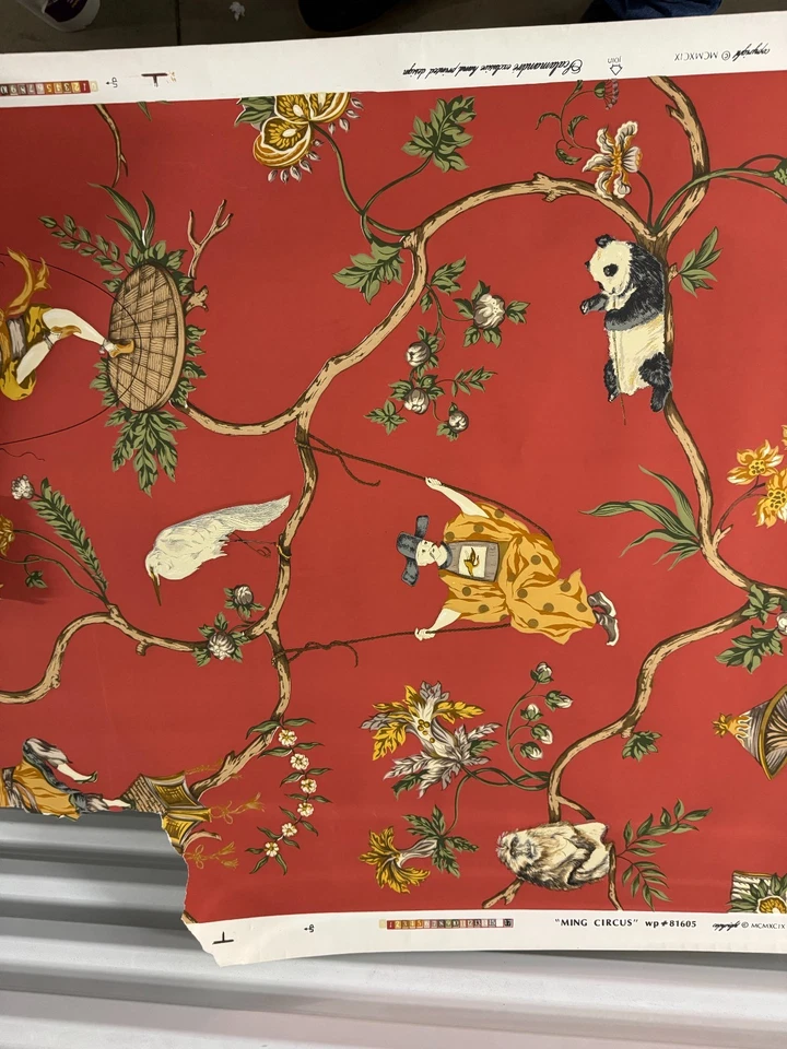 Papel de parede Scalamandré Ming circo wp# 81605 largura: 27" rolo de 5 jardas - Imagem 3 de 4