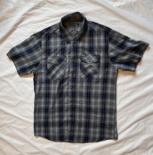 Dixxon Flannel Shirt Sleeve Pearl Snap Laredo Western Button Shirt Sz Medium