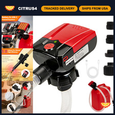 Automatic Portable Fuel Transfer Pump - Electric Gas Diesel Oil Pump with Hose