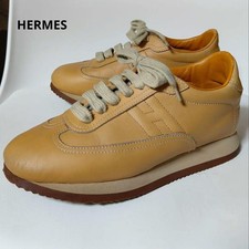 HERMES Women's Low-cut Sneakers H Logo Beige EU36.5/US6.5 122182c