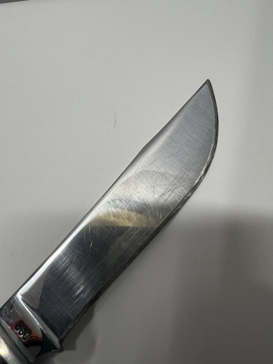 Vintage Case XX 366 Fixed Blade Hunting Knife W/ Stacked Leather