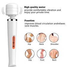 Cordless Handheld Massager Wand Personal Total Full Body Therapy Massage Stick