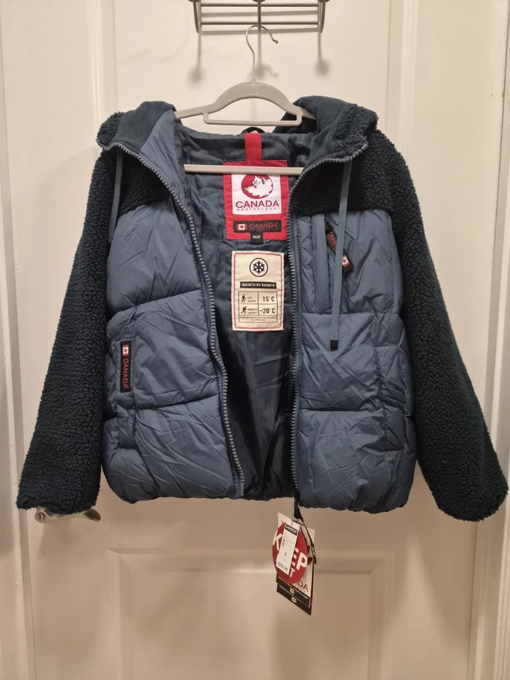 Jaqueta feminina Canada Weather Gear tamanho pequeno azul - Imagem 2 de 4