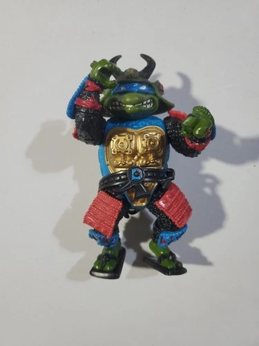 Vintage 1990 Teenage Mutant Ninja Turtles 6" SAMURAI LEONARDO Action Figure,...