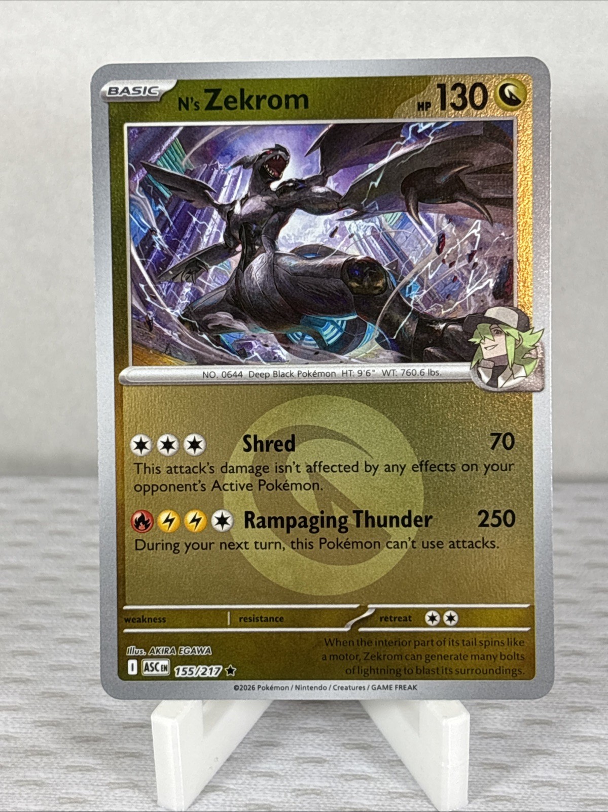 Pokémon TCG N's Zekrom 155/217 ME03: Ascended Heroes Reverse Holo Energy type