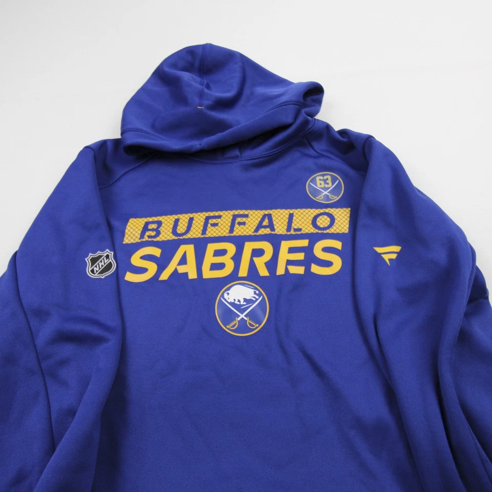Buffalo Sabres Fanatics NHL Pro Authentics Sweatshirt Men's Blue Used - Image 4 of 4