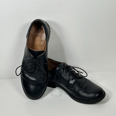 Frye Elyssa Oxtord Shoes Womens 6 M Black Leather Lace Up Office Business Work
