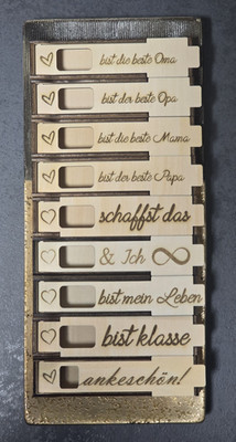 Duplo Holzbox mit Schokoriegel, Geschenkbox mit Spruch, Gravur, Geschenkidee