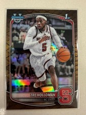 2025-26 Bowman Chrome - Tre Holloman Brown Reptilian Refractor, Card #BCP-81