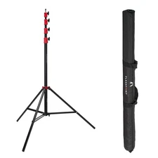 Flashpoint Pro Heavy-Duty Air-Cushioned Light Stand (Red, 13')