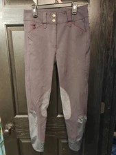 Women's Grey Piper Riding Breeches Size 26