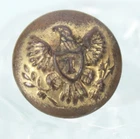 ONE CIVIL WAR UNION INFANTRY LABEL BUTTON STUD GILDED ANTIQUE NO MARKS