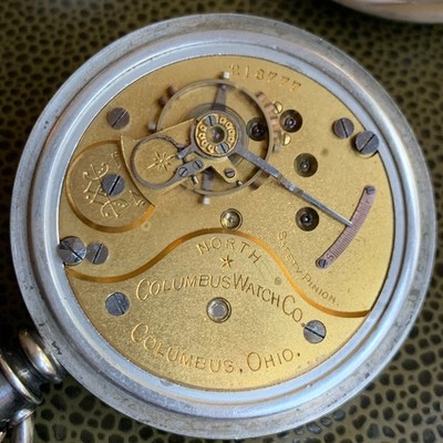 1891 Columbus Watch Co. North Star 18S 11 Jewels Open Face Pocket