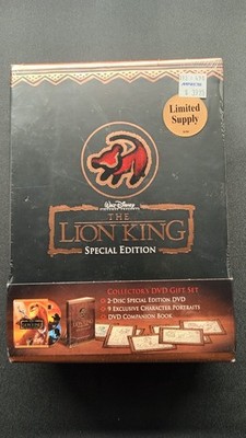 The Lion King (DVD 2003 2-Disc Set Gift Box wBook and Signed Drawings Sealed New