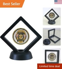 SH Challenge Coin Display Frame, 3D Floating Display Case Stand Holder, Medal...