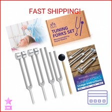 Tuning Fork Set 128 Hz, 136.1 Hz, 256 Hz, 384 Hz : Weighted  Unweighted Tuning