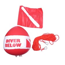 Diving Float Inflation Buoy Float Flag with Rope PVC Diver