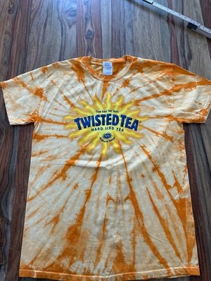 Twisted Tea Hard Iced Tea Orange Tie Dye Graphic T-Shirt Size M | eBay