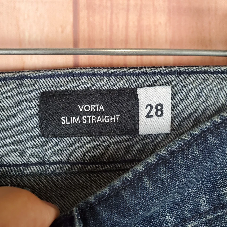 Volcom V Vorta Slim Fit Straight Stretch Jeans Mens 28x32 Blue Denim Medium Wash - Image 3 of 4