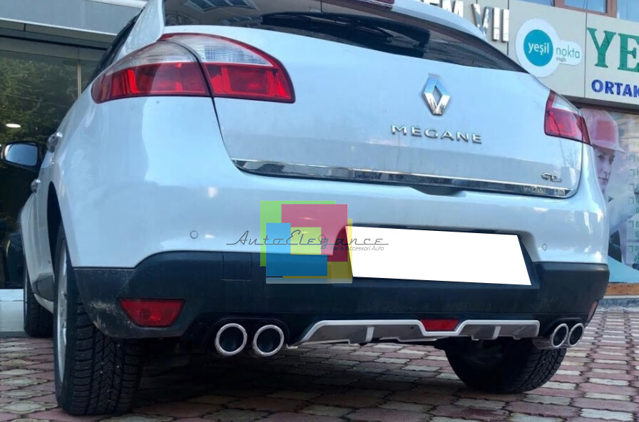 Kit 2 Strisce Catarifrangenti Paraurti Posteriore Adatto Per Renault Megane MK3 2008-2013 - Riflettori Auto In ABS, Facili Da Installare - 3