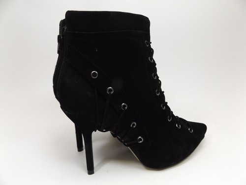 NEW! CATHERINE MALANDRINO Heel Ankle Booties Women's Size 8.0 M, Black Leather - Picture 5 of 12