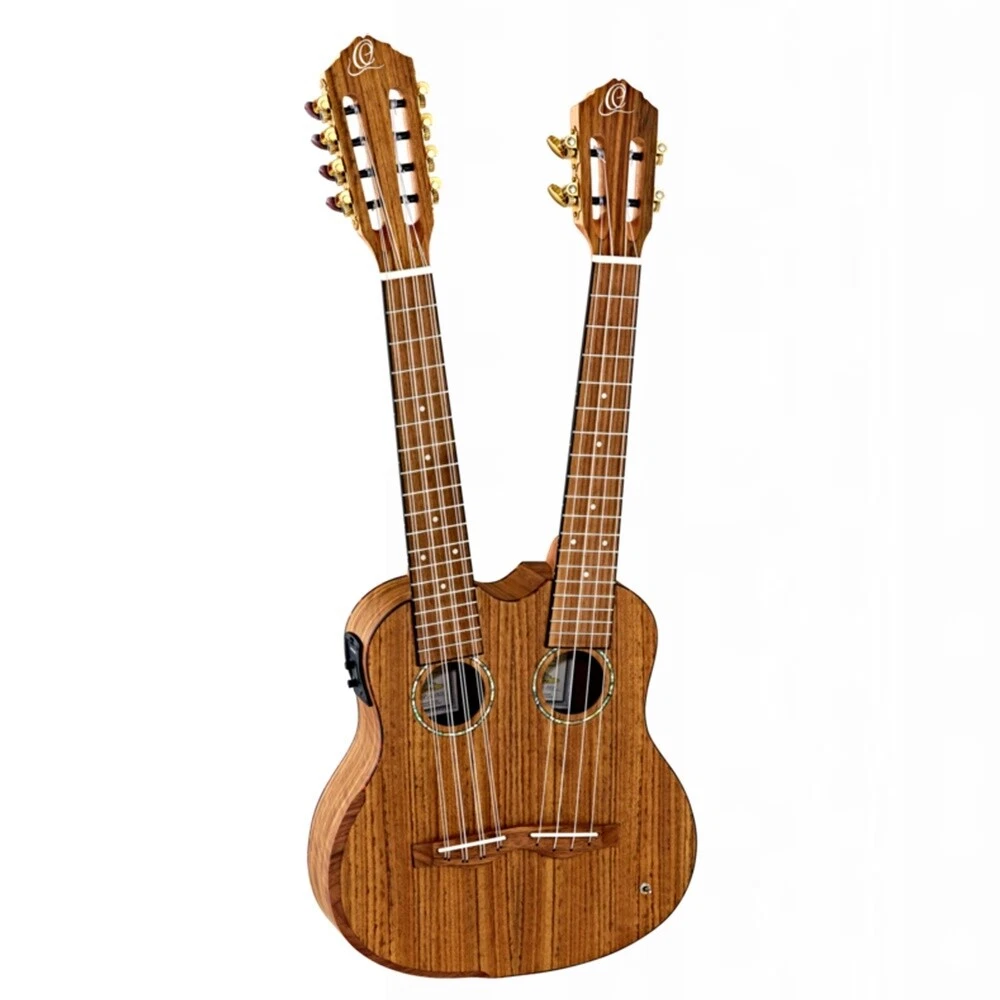 ORTEGA Hydra Double Neck Tenor Ukulele Acoustic ElectricTwin Neck 4 and 8 string
