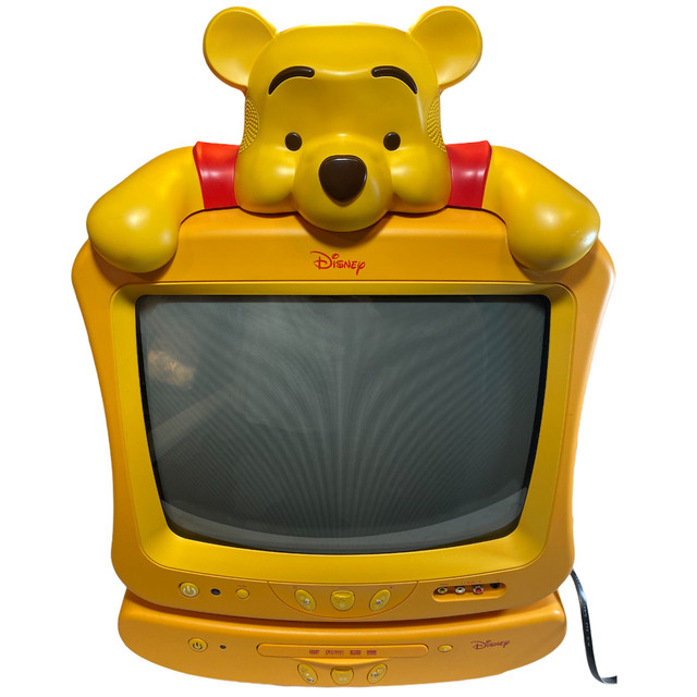 Disney DT1350RWP Winnie The Pooh CRT with DVD Player Yellow for sale