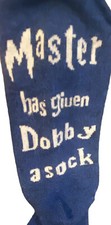 NEW Harry Potter "Dobby is a Free" Dobby Socks Movie Warner Bros. BLUE One Size