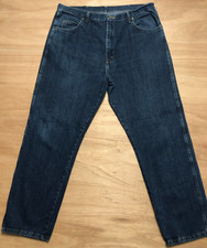 vtg mens Dark Wash Wrangler Blue Jeans Tag 42x32 Actual 41x32 Trucker Cowboy