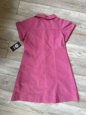 Vince Camuto Girls Pink Denim Shirt Dress Size 7 NWT | eBay