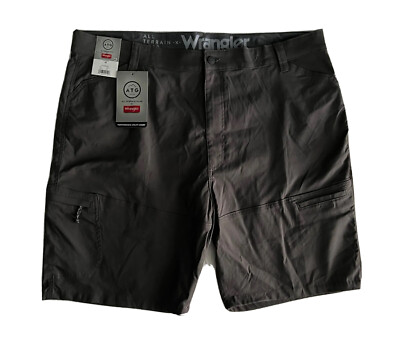 Wrangler ATG Men s Utility Performance Shorts Sz 42 Wicking UV Protection Gray