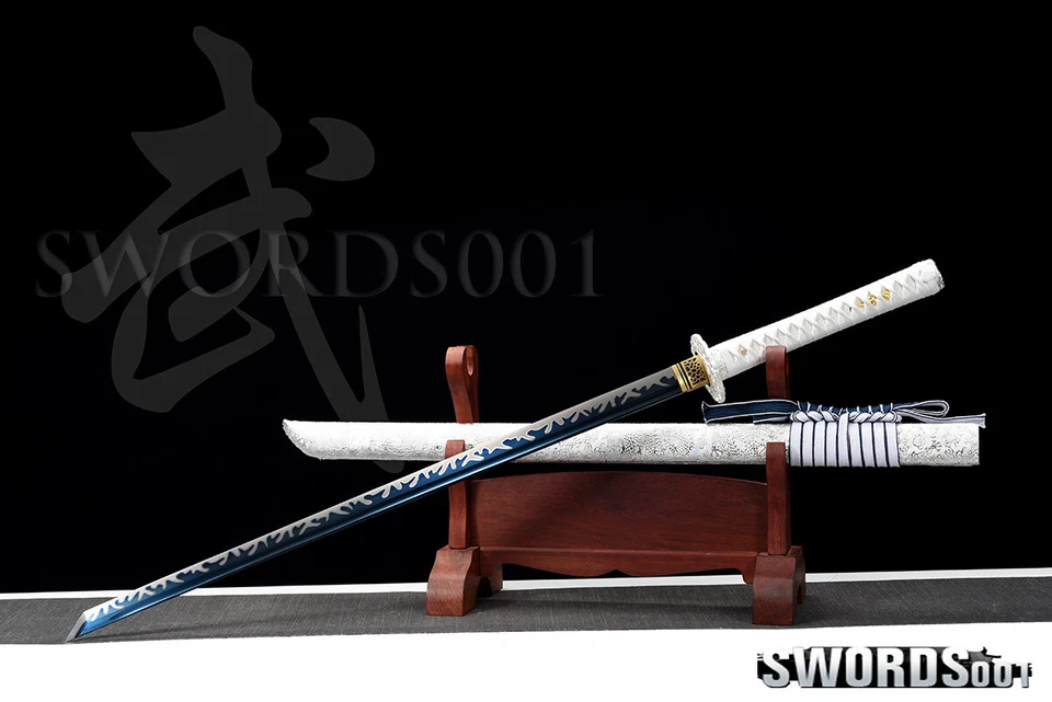  Manganese Steel Blue Straight Blade Ninja Sword Chinese Tang Dao Full Tang - image 3 of 4