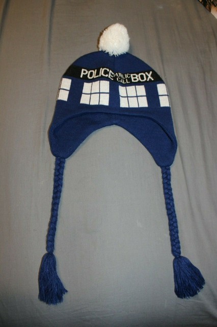 Download DOCTOR WHO Adult Pom Knit Beanie Cap Hat Tardis Blue ...