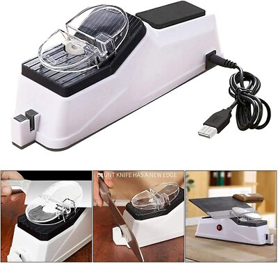 Electric Scissor & Knife Sharpener USB Charging Grinding Machine Straight Knives