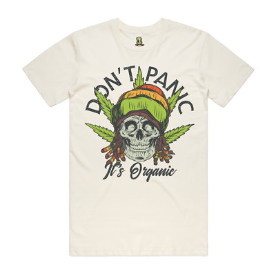Don't Panic it's Organic Tee - Tiki Station 100% Cotton Printed Tees