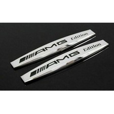 2 Mercedes Amg Edition 3d Logo In Shiny Silver Metal 10cm X 1.7cm Pack Of 2 2 Mercedes Amg Edition 3d Logo In Shiny Silver Metal 10cm X 1.7cm Pack Of 2