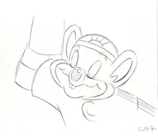 Chuck E Cheese Pizza Commercial Production Animation Cel Drawing 2005 ER021