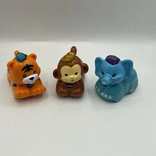 Vtech Go Go Smart Wheels Animal Lot of 3 Orange Tiger Brown Monkey Blue Elephant