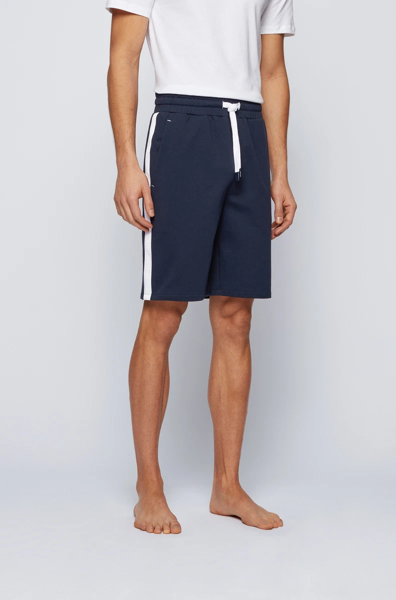 HUGO BOSS Herren Heritage Loungewear Shorts Baumwoll Terry Dark Blue M L XL XXL