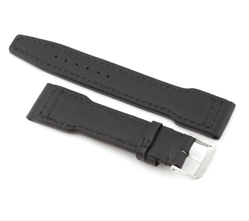 RIOS1931 Genuine Calfskin Watch Band "Scirocco" 22 mm without Buckle Black New - Picture 3 of 3