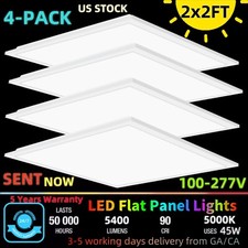 LED 2 x 2 ft. Flat Panel Ceiling Lights - 45 Watts 5000K - 100-277V - Dimmable