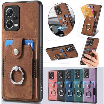 Hülle Leder Für Xiaomi 14 13T Pro Redmi Note 13 4G 5G 12 Poco X6 X5 Handy Tasche