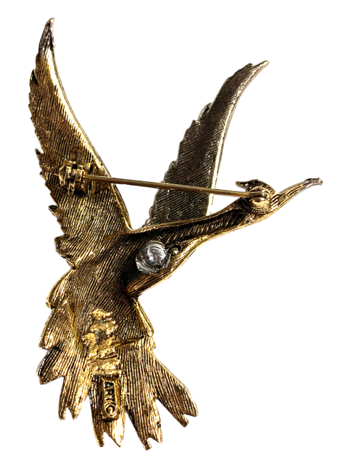 Vintage ART Arthur Pepper Signed Textured Rising Phoenix Fire Bird