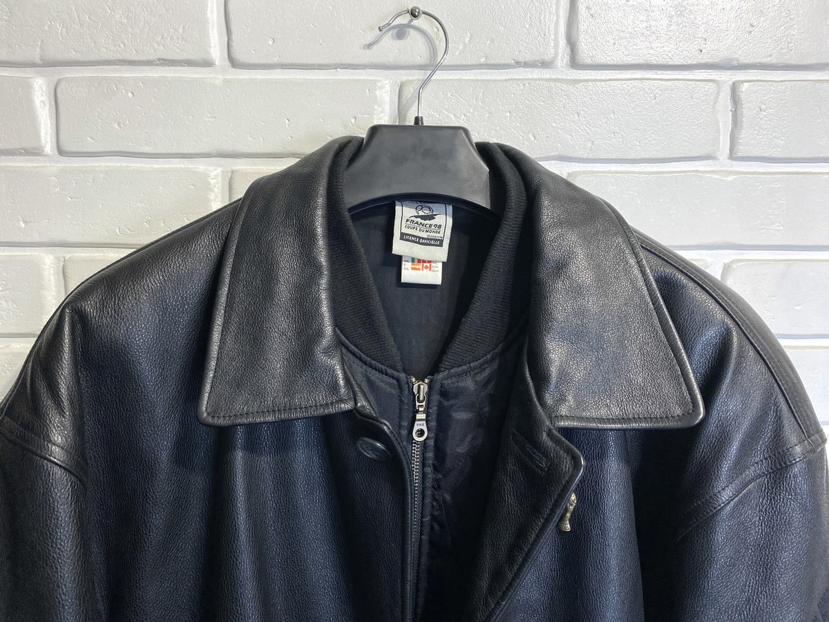 ジャケット・アウター remake\"vintage adidas leather jacket adidas Adilenium Season 3 Vintage Faux Leather Jacket Black