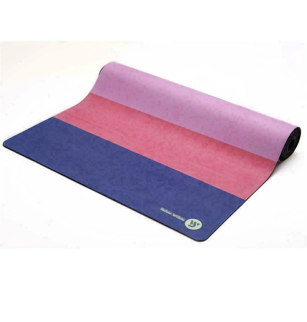 Yellow Willow Yoga Leopard Yoga Mat Non Slip Machine Washable Purples Blues  Pink